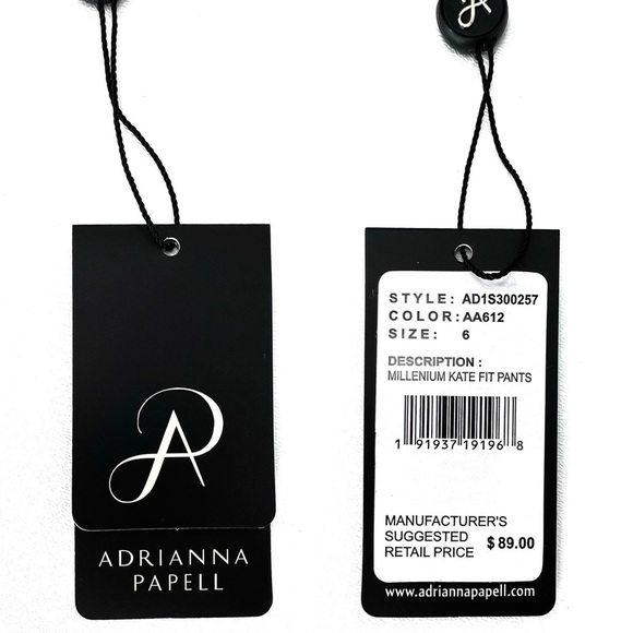 Adrienne Vittadini Millennium Kate Fit Ankle Length Red Pants Size 6 New NWT - Picture 5 of 6